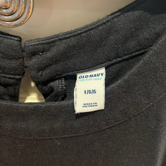 Women’s SZ L OLD NAVY black sleeveless dress with tie in back - Picture 5 of 7